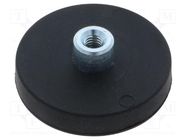 Magnet: permanent; neodymium; H: 6mm; 50N; Ø: 22mm; Thread len: 5mm ELESA+GANTER