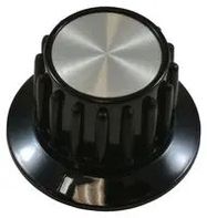 RIBBED KNOB WITH LINE INDICATOR, 6.35MM