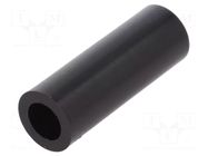 Spacer sleeve; cylindrical; polyamide; L: 28mm; Øout: 10mm; black DREMEC