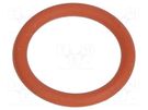 O-ring gasket; VMQ; Thk: 1.5mm; Øint: 10mm; M12; red; -60÷250°C HUMMEL