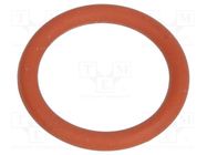 O-ring gasket; VMQ; Thk: 1.5mm; Øint: 10mm; M12; red; -60÷250°C HUMMEL