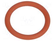 O-ring gasket; VMQ; Thk: 1.5mm; Øint: 10mm; M12; red; -60÷250°C HUMMEL