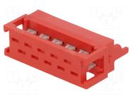 Connector: Micro-MaTch; plug; male; PIN: 10; IDC; for ribbon cable TE Connectivity
