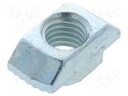 Nut; for profiles; Width of the groove: 10mm; steel; zinc; T-slot FATH