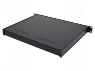Enclosure: rack mounting; Standard: 19"; 1U; black; Z: 44mm; X: 482mm COMBIPLAST