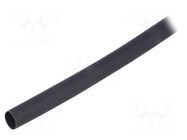 Heat shrink sleeve; 3: 1; 6mm; L: 1m; black; polyolefine HELLERMANNTYTON