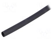 Heat shrink sleeve; 3: 1; 6mm; L: 1m; black; polyolefine HELLERMANNTYTON