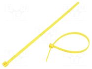 Cable tie; multi use; L: 195mm; W: 4.7mm; yellow; polyamide; 245N HELLERMANNTYTON