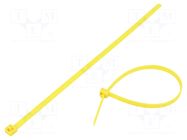 Cable tie; multi use; L: 195mm; W: 4.7mm; yellow; polyamide; 245N HELLERMANNTYTON