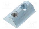 Nut; for profiles; Width of the groove: 8mm; steel; zinc; T-slot FATH