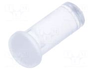 Fiber for LED; Ø5mm; L: 9.5mm; round; Front: convex; straight BIVAR