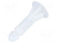 Assembly stud; polyamide; L: 14mm; snap fastener; natural; UL94V-2 FIX&FASTEN