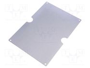 Mounting plate; steel; W: 151mm; L: 212mm; Thk: 1.5mm; Plating: zinc FIBOX