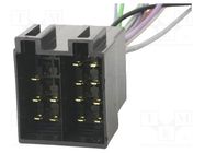 ISO socket,wires; PIN: 13(5+8); combined 4CARMEDIA