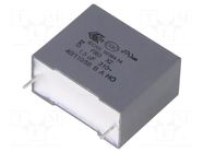 Capacitor: polypropylene; X2; F863; 1.5uF; 310VAC; 26.5x22x13mm KEMET