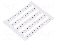 Marker; horizontal; white; 5mm; Marking: + WEIDMÜLLER