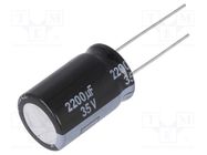 Capacitor: electrolytic; low ESR; THT; 2200uF; 35VDC; Ø16x25mm PANASONIC