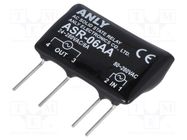 Relay: solid state; Ucntrl: 80÷280VAC; 6A; 24÷280VAC; ASR; 1-phase ANLY ELECTRONICS