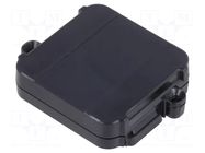 Enclosure: junction box; X: 44.5mm; Y: 57mm; Z: 12mm; black; CBOX INT ITALTRONIC