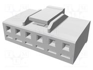 Connector: wire-wire/PCB; plug; female; straight; w/o contacts MOLEX