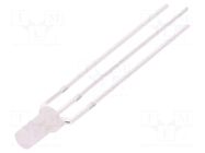 LED; red/yellow-green; 3mm; 140°; Front: flat; 1.8÷2.6/1.8÷2.6VDC OPTOSUPPLY