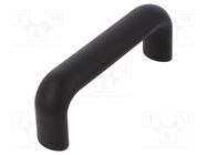 Holder; technopolymer PP; black; H: 49mm; L: 134mm; W: 25mm; handle ELESA+GANTER