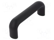 Holder; technopolymer PP; black; H: 49mm; L: 134mm; W: 25mm; blind ELESA+GANTER
