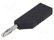Connector: 4mm banana; plug; 24A; black; non-insulated AXIOMET