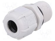 Cable gland; with long thread; PG11; IP68; polyamide; grey BM GROUP