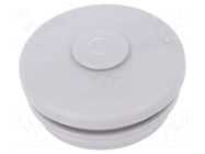 Grommet; elastomer thermoplastic TPE; grey; Holes no: 1; -35÷60°C SPELSBERG