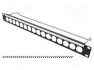 Mounting adapter; patch panel; RACK; screw; Thread: M3; Height: 1U CLIFF