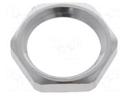 Nut; PG7; brass; Thk: 2.8mm; Spanner: 15mm; Thread: PG; GM-MS HUMMEL
