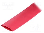 Heat shrink sleeve; thin walled; 3: 1; 24mm; L: 30m; red; -55÷135°C HELLERMANNTYTON
