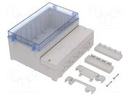 Enclosure: wall mounting; X: 213mm; Y: 185mm; Z: 104mm; ABS; grey GAINTA