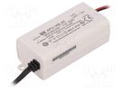 Power supply: switched-mode; LED; 16.08W; 24VDC; 0.67A; 180÷264VAC MEAN WELL