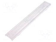 LED lens; rectangular; transparent; H: 9.5mm; Body dim: 40x285mm LEDIL