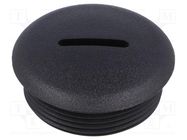 Stopper; M32; 1.5; polyamide; black; 10.8mm FIX&FASTEN