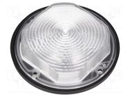 LED lens; round; silicone; transparent; Colour: black; H: 23mm LEDIL