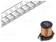 Inductor: wire; SMD; 150uH; 2A; 340mΩ; ±20%; 9.5x13.5x7.5mm FERROCORE