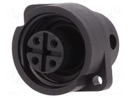 Connector: circular; socket; female; PIN: 4; 600V; silver plated BINDER