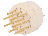 Connector: M23; contact insert; PIN: 12; male; soldering; 8A; 200V HARTING
