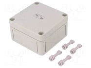 Enclosure: multipurpose; X: 94mm; Y: 94mm; Z: 57mm; TK PS; grey; IP66 SPELSBERG