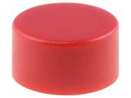 Button; 10mm; round; red SCHURTER