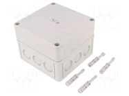 Enclosure: multipurpose; X: 130mm; Y: 130mm; Z: 99mm; TK PS; grey SPELSBERG
