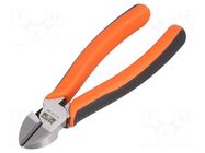 Pliers; side,cutting; ergonomic two-component handles; 185mm BAHCO