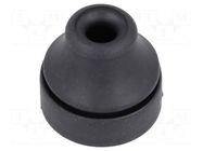 Grommet; Ømount.hole: 16mm; elastomer thermoplastic TPE; black TRELLEBORG