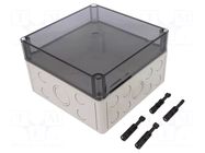 Enclosure: multipurpose; X: 180mm; Y: 182mm; Z: 110mm; TK PS; grey SPELSBERG