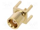 Socket; MCX; female; straight; 50Ω; THT; PTFE; gold-plated TE Connectivity