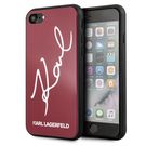Karl Lagerfeld KLHCI8DLKSRE iPhone 7/8 SE 2020 / SE 2022 czerwony/red hard case Signature Glitter, Karl Lagerfeld