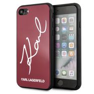 Karl Lagerfeld KLHCI8DLKSRE iPhone 7/8 SE 2020 / SE 2022 czerwony/red hard case Signature Glitter, Karl Lagerfeld